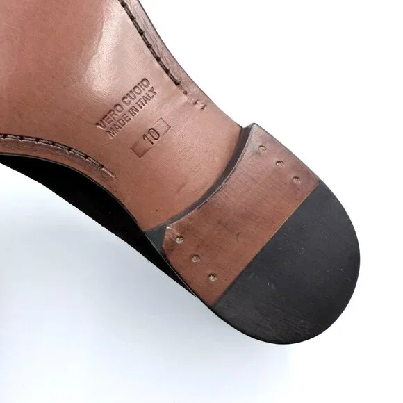 Paul Fredrick Black Suede Slip On Penny Loafers - joarbit.com display picture 3